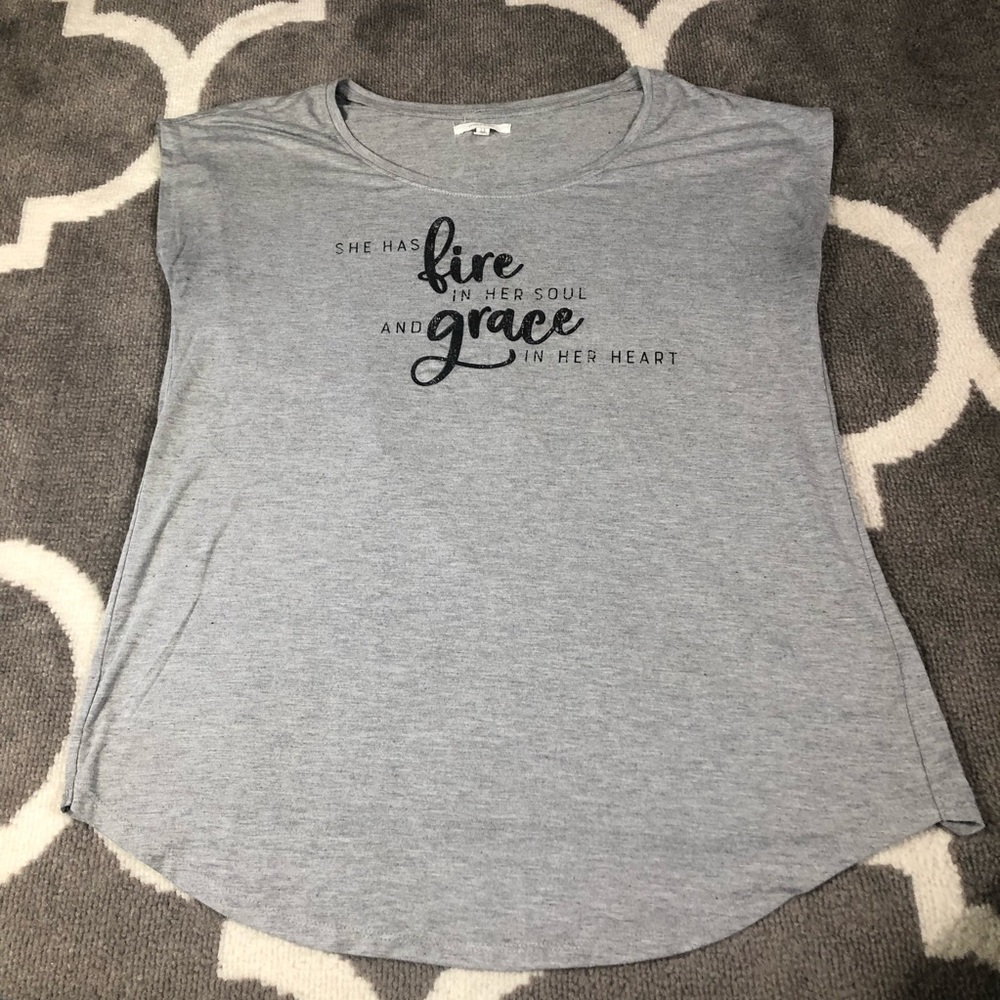 Maurices Shirt Womens Medium Gray Fire and Grace Sleeveless Top